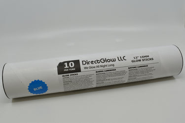 12 inch 15mm Blue Premium Glow Sticks- 10 Per Package